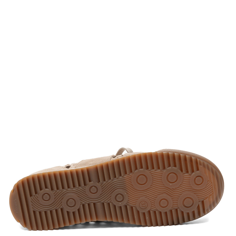 Maciejka Leather Openwork Lace-Up Sneakers Beige 07321-04/00-1