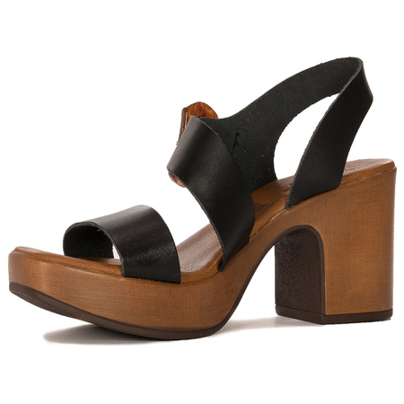 Maciejka Black Women's Leather Sandals