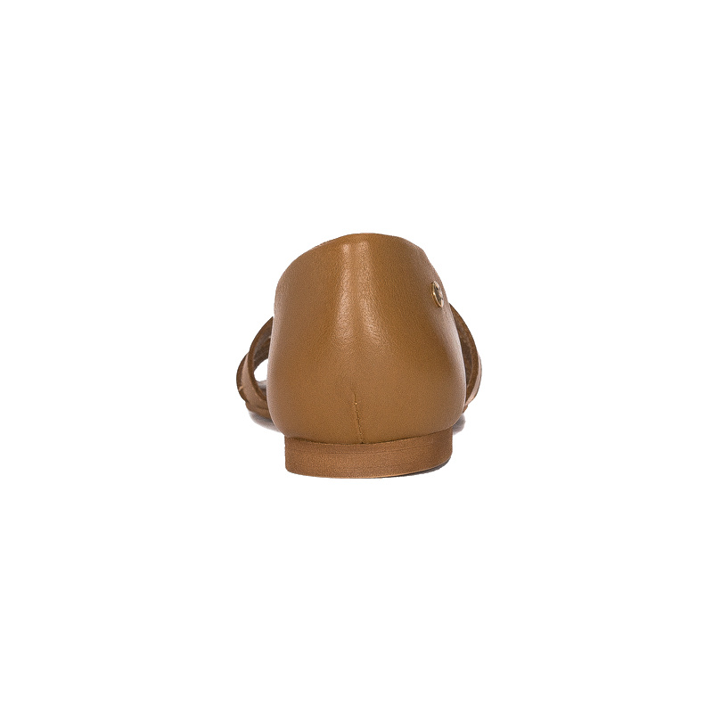 Maciejka Sandały płaskie skóra naturalna rudy