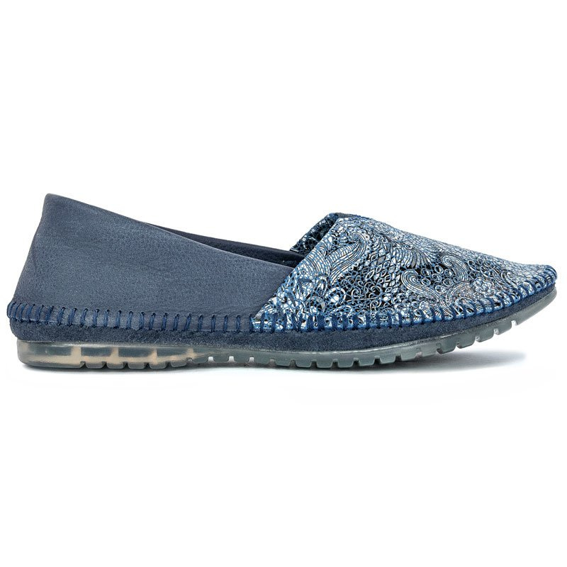 Maciejka Navy Flat Shoes 01930-68/00-0