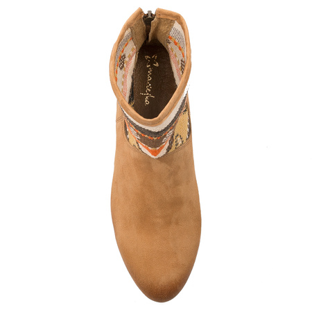 Maciejka Ankle Boots Suede Ethnic Cuff Brown 05986-29/00-5