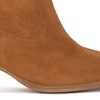 Maciejka Suede Slouch Ankle Boots Block Heel Cognac Brown 06005-29/00-6