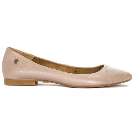 Maciejka Beige Metallic Leather Ballerina 04100-10/00-8