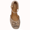 Maciejka Women's sandals in natural velor leather beige