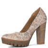 Maciejka Classic Leather Platform Pumps Beige 02629-04-00-1