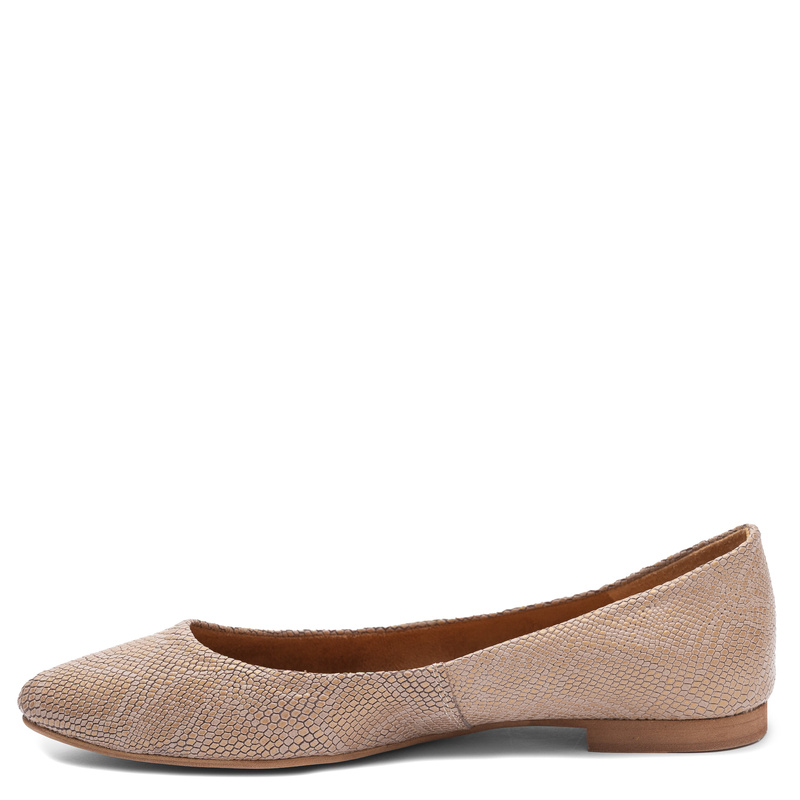 Maciejka Leather Ballet Flats Gold Snake Print 4100W-17/00-8