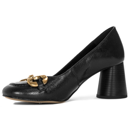 Women's Black Leather Pumps 06244-01/00-1