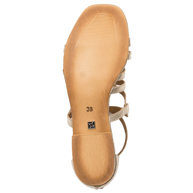 Maciejka Women's sandals natural leather shine Gold