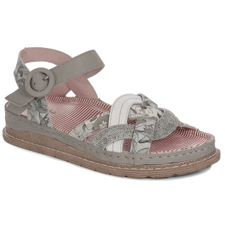Maciejka Women's Leather Sandals Ash White
