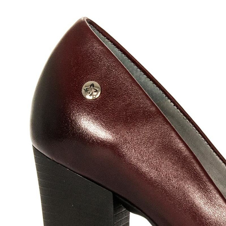 Maciejka Formal Pumps in Natural Leather Burgundy 02629-23-00-1