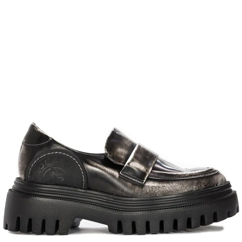 Maciejka Women's low shoes Black & white leather 6294A-11/00-8
