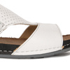 Maciejka Women's natural leather White + Grey sandals