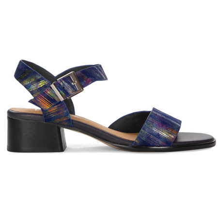 Maciejka Women's Leather Heeled Dark Blue Sandals