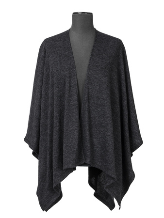 Chiara Graphite Knitted Poncho