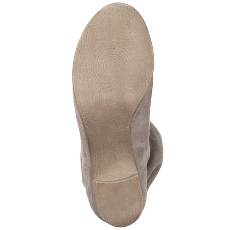 Maciejka Suede Ankle Boots Slouchy Block Heel Light Beige 07262-22/00-6
