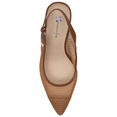 Maciejka Mesh Slingback Pumps Brown K7507-29/00-0