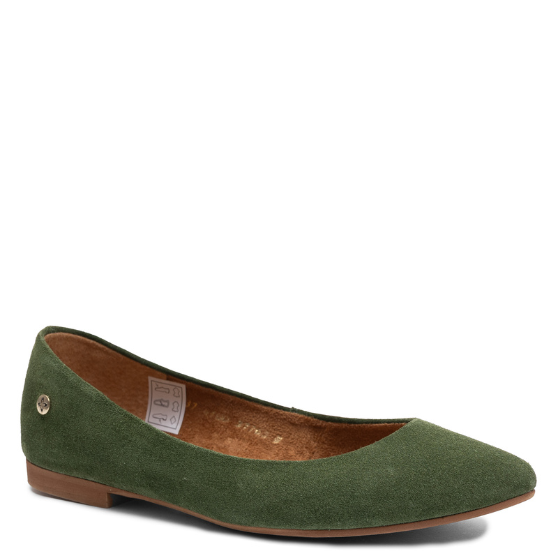 Maciejka Suede Ballerinas Elegant Classic Green 4100W-02/00-8