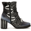 Maciejka Premium Leather Ankle Boots Block Heel Black Blue 05605-01/00-7