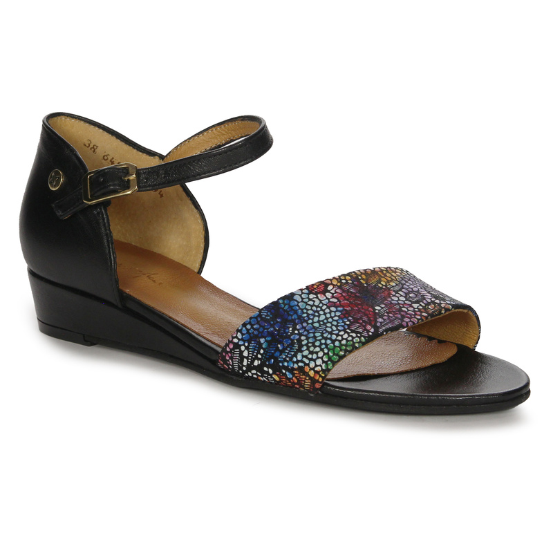 Maciejka Leather Black Women's Sandals 06486-01/00-1