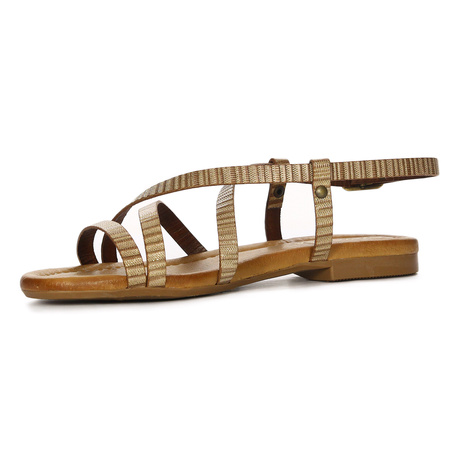 Maciejka Classic Leather Women's Flat Sandals Gold 06635-04/00-0