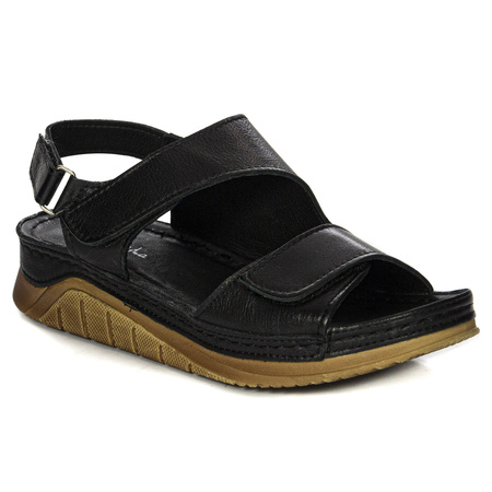 Maciejka Black velcro Sandals L4495-01/00-1