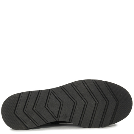 Maciejka Botki Lakierowane Platformowe Sznurowane Z Zamkiem Bordowe (06762-23/00-6)