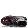 Maciejka Patent Platform Ankle Boots Lace-Up With Zipper Burgundy 06762-23/00-6