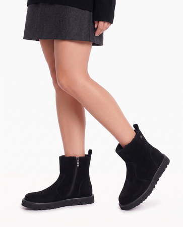 Maciejka Leather Ankle Boots Classic Elegant Black K7800-01/00-7