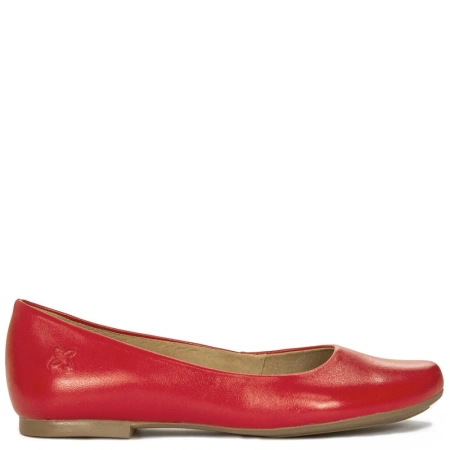 Maciejka Leather Ballet Flats Comfort Red 00903-49/00-5