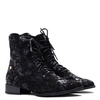 Maciejka Botki Skórzane Sznurowane Z Zamkiem Czarne 6391W-43/00-1