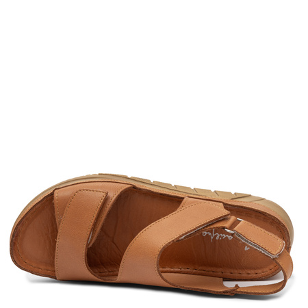 Maciejka Leather Platform Sandals Brown L4495-29/00-1