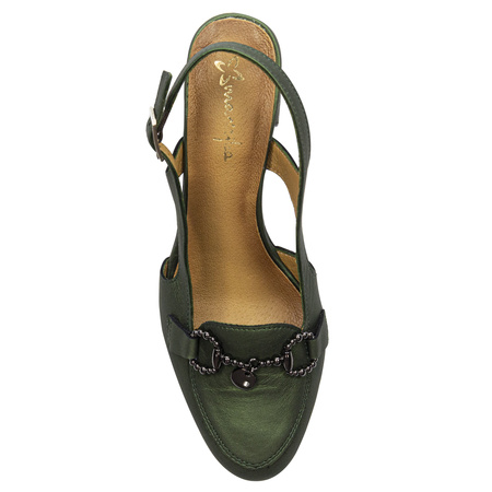 Maciejka Green Women's Pumps 06419-09/00-1