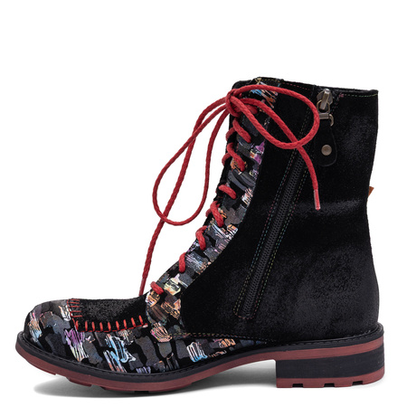 Maciejka Leather Insulated Multicolour Women’s Ankle Boots 07608-39/00-8