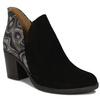 Maciejka Timeless Suede-Leather Ankle Boots Asymmetric Topline Black 04492-01/00-5
