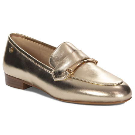 Maciejka Półbuty Damskie Skórzane Złote