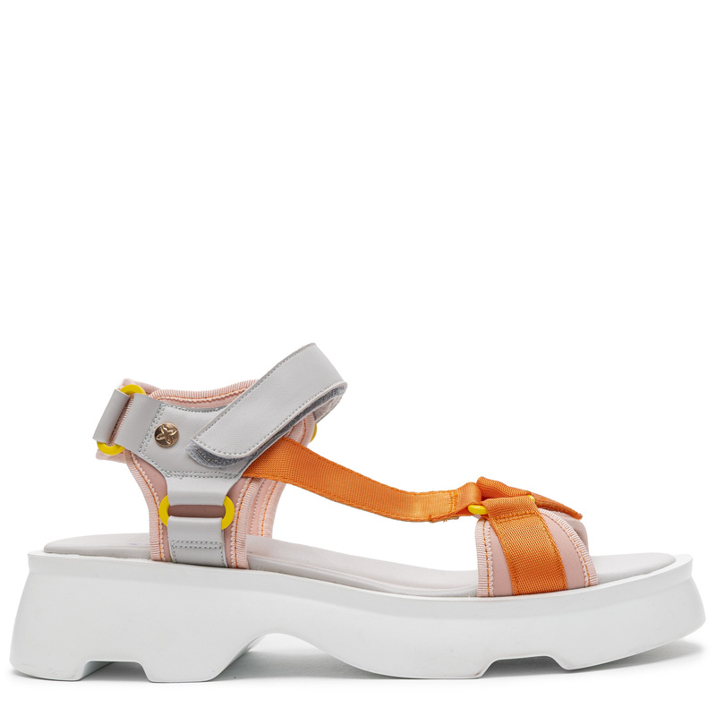 Maciejka Leather Platform Sandals Multicolored Orange Pink K7433-18/00-7