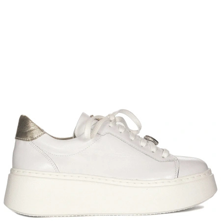 Maciejka Women’s Leather Platform Sneakers — White 06191-11/00-8