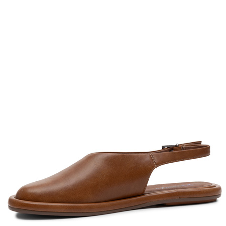 Maciejka Skórzane Półbuty Slingback Minimalistyczne Brązowe K7513-29/00-1