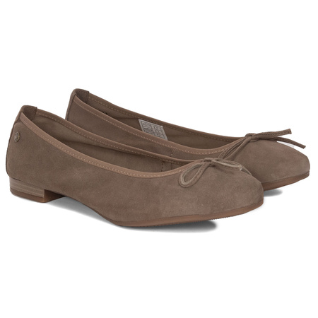 Maciejka Ballet Flats Leather Suede Beige P6800-28/00-0