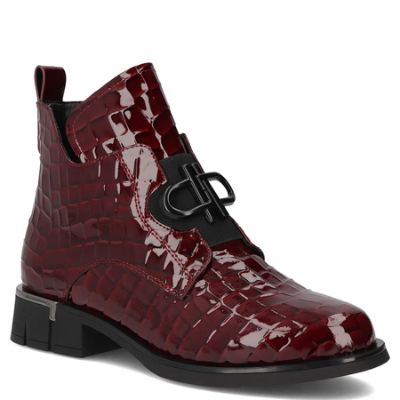 Filippo Leather Ankle Boots Burgundy DBT7191-26-BG