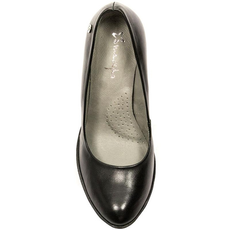 Maciejka Classic Leather Platform Pumps Black 02629-01/00-1