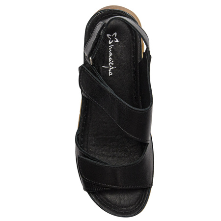 Maciejka Black velcro Sandals L4495-01/00-1