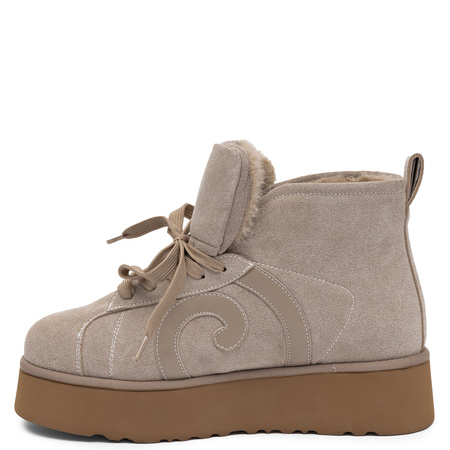 Maciejka Women's Suede Ankle Boots Insulated Beige K7872-04/00-4