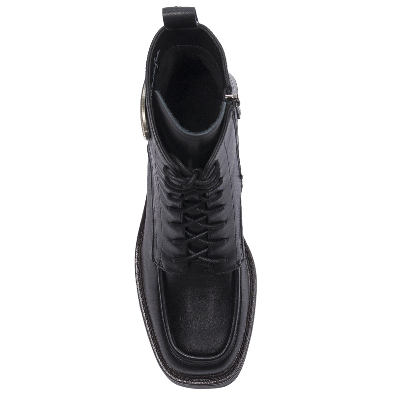 Maciejka Original Leather Block Heel Ankle Boots Black N3112-01/00-8