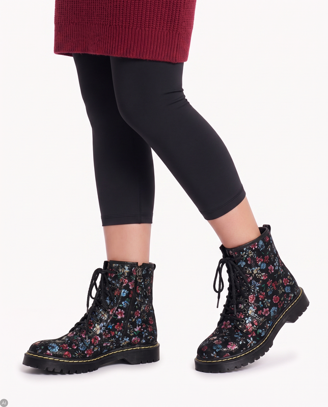 Maciejka Multicolor Flowers Boots 01609-12/00-3 
