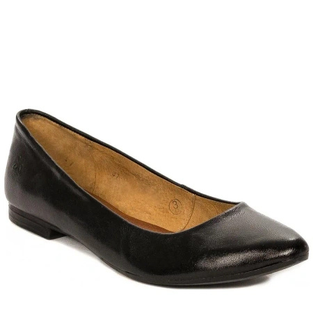 Maciejka leather ballet flats almond toe black 00873-01/00-6
