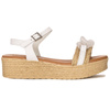 Maciejka white leather women's espadrilles sandals