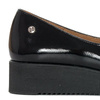 Maciejka leather patent platform loafers with bow black 05062-01/00-5