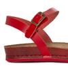 Maciejka Leather Flat Woven Sandals Red 03074-08/00-0