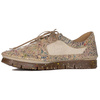 Maciejka Beige + Flowers 06347-04/00-1 wonem's Low Shoes